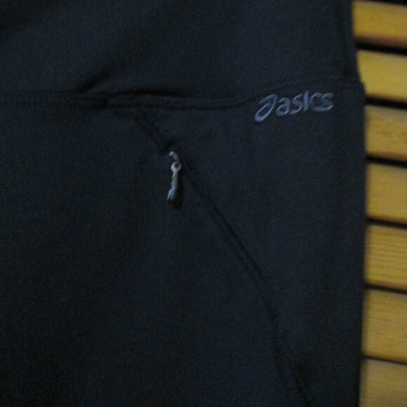 Asics pants black pull on soft lightweight comfy reflective pants size L - Picture 6 of 11